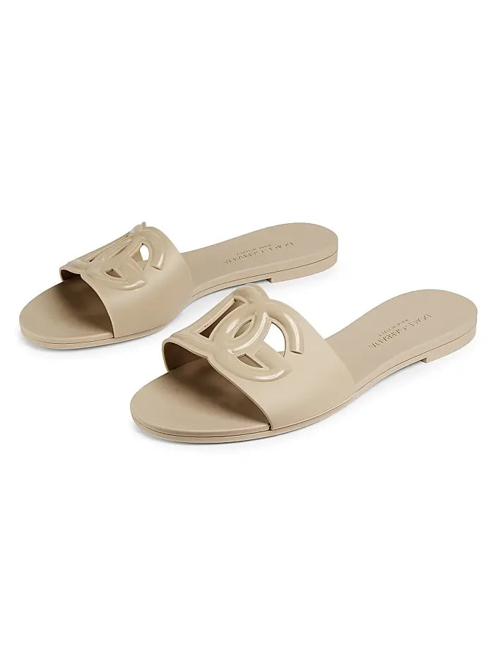 Dolce&Gabbana Interlock Logo Rubber Slides | Luxury Casual Slide Sandals