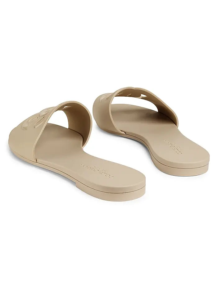 Dolce&Gabbana Interlock Logo Rubber Slides | Luxury Casual Slide Sandals