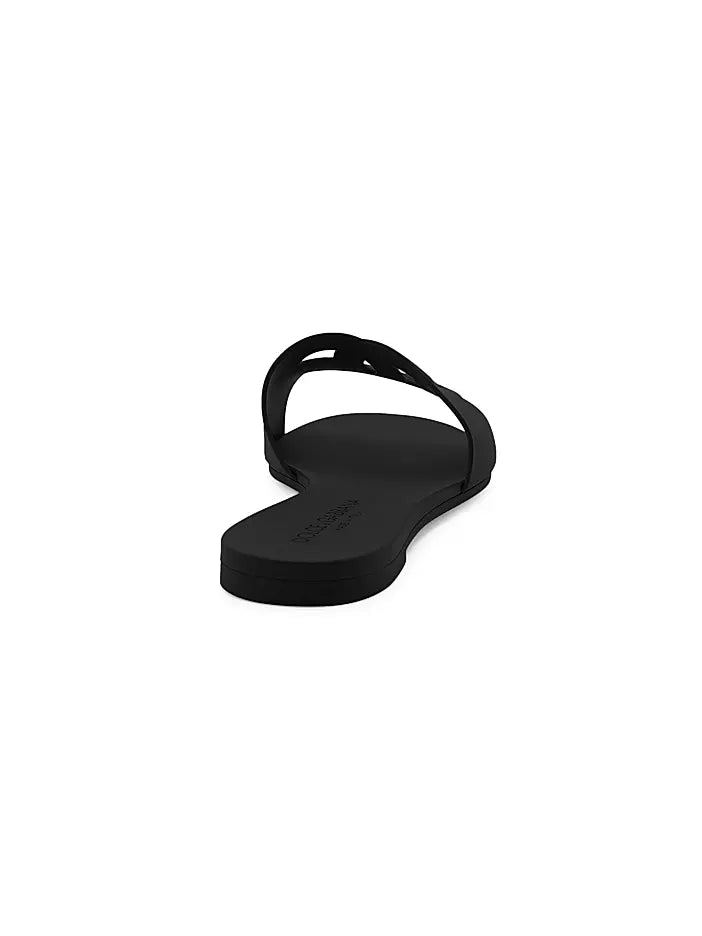 Dolce&Gabbana Interlock Logo Rubber Slides | Luxury Casual Slide Sandals