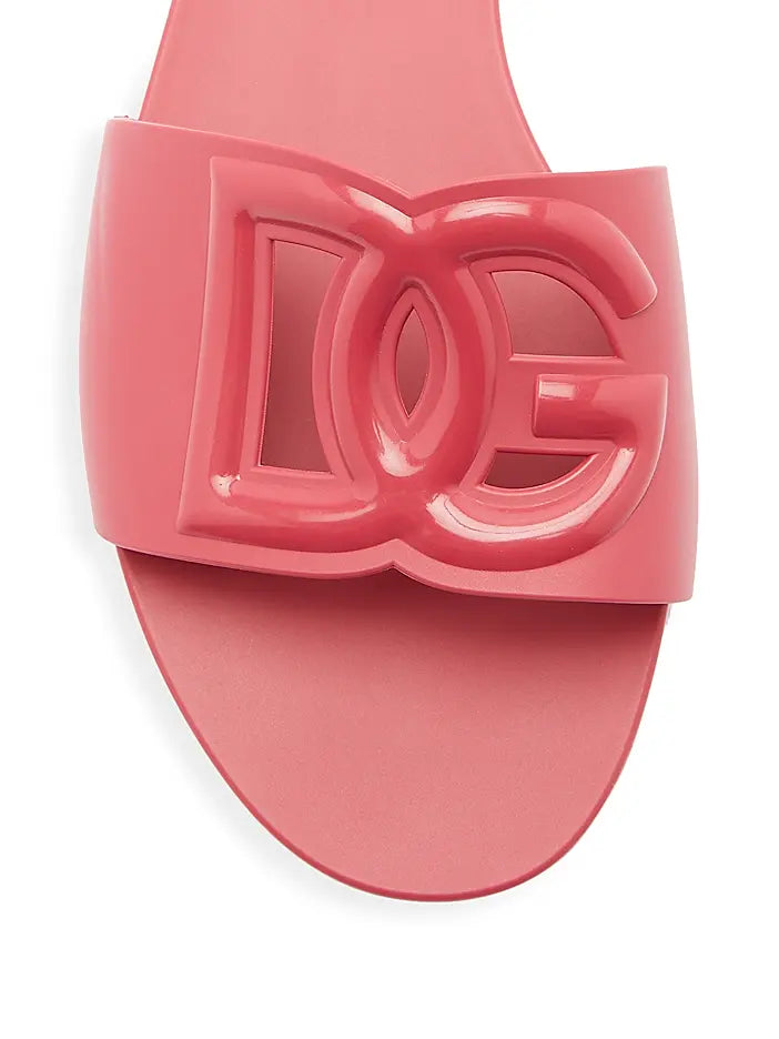 Dolce&Gabbana Interlock Logo Rubber Slides | Luxury Casual Slide Sandals