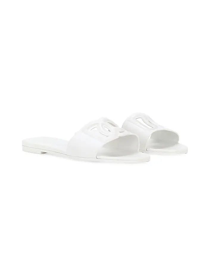 Dolce&Gabbana Interlock Logo Rubber Slides | Luxury Casual Slide Sandals