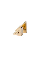 Prada Enameled Metal Earrings – Iconic Triangle Logo Earrings for Effortless Luxury