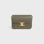 Celine Femme Classic Triomphe Handbag, Premium Natural Calfskin Leather Women Shoulder Bag