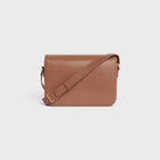 Celine Femme Classic Triomphe Handbag, Premium Natural Calfskin Leather Women Shoulder Bag