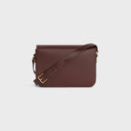 Celine Femme Classic Triomphe Handbag, Premium Natural Calfskin Leather Women Shoulder Bag
