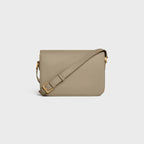 Celine Femme Classic Triomphe Handbag, Premium Natural Calfskin Leather Women Shoulder Bag