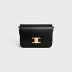 Celine Femme Classic Triomphe Handbag, Premium Natural Calfskin Leather Women Shoulder Bag