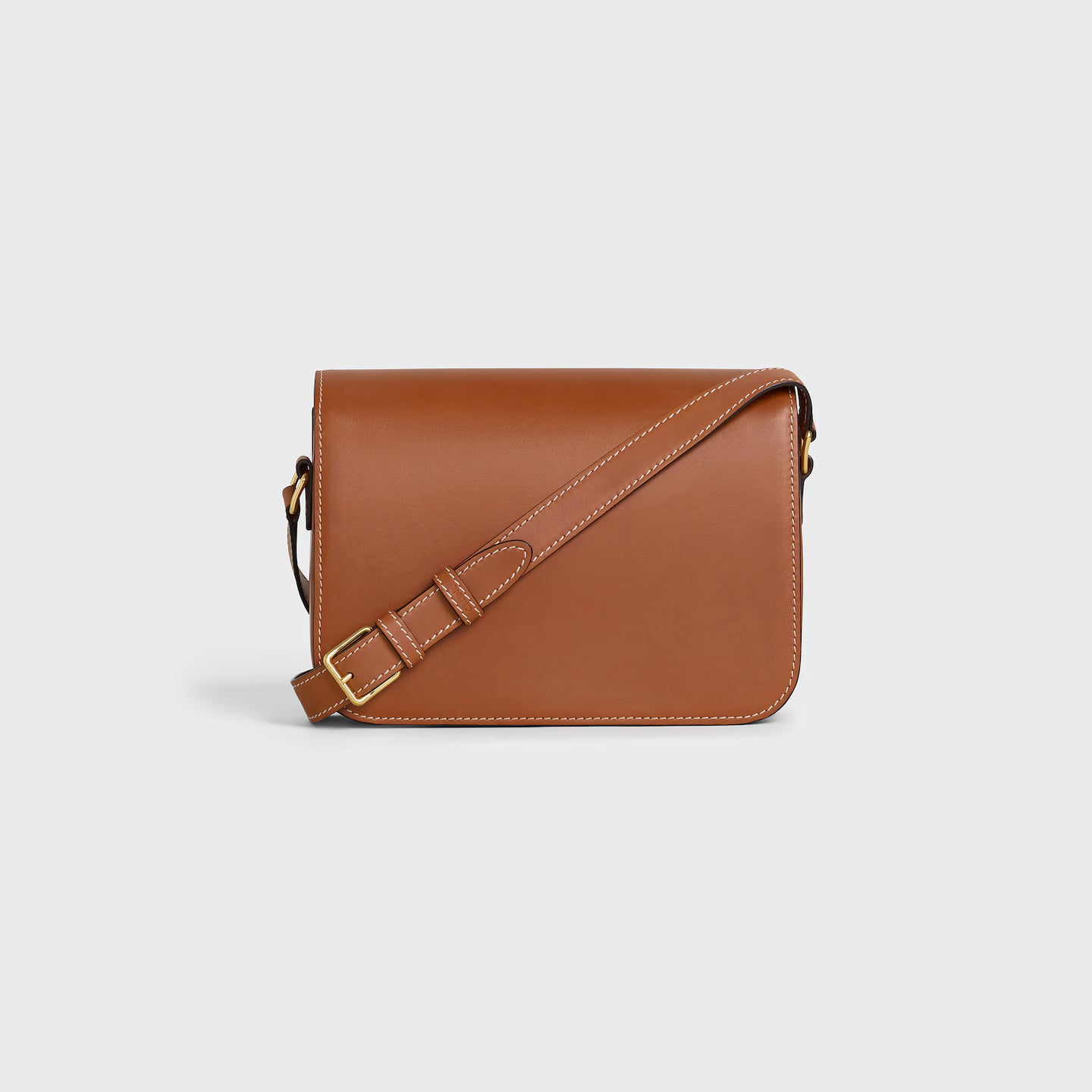Celine Femme Classic Triomphe Handbag, Premium Natural Calfskin Leather Women Shoulder Bag