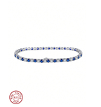 925 Sterling Silver Blue Topaz Tennis Bracelet – 4A Cubic Zirconia Luxury Tennis Chain Bracelet for Women