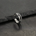 COINBUFF 4-Piece Adjustable Leaf Ring Set for Women – Solid Gold & Sterling Silver Elegant Stackable Rings