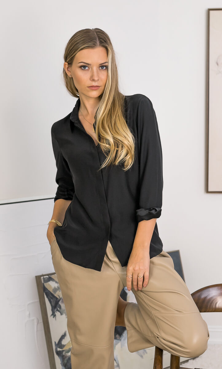 Luxury Silk Satin Blouse for Women