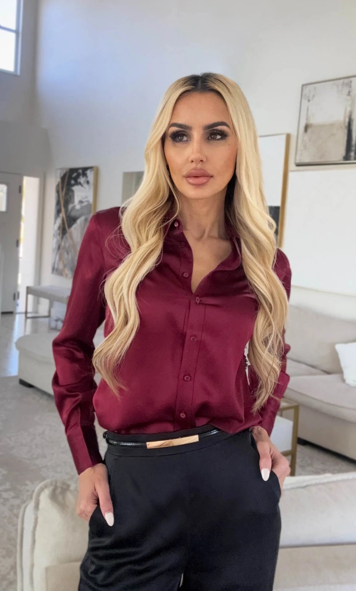 Monaco Luxury Striped Silk Blouse – Parisian Elegance Redefined