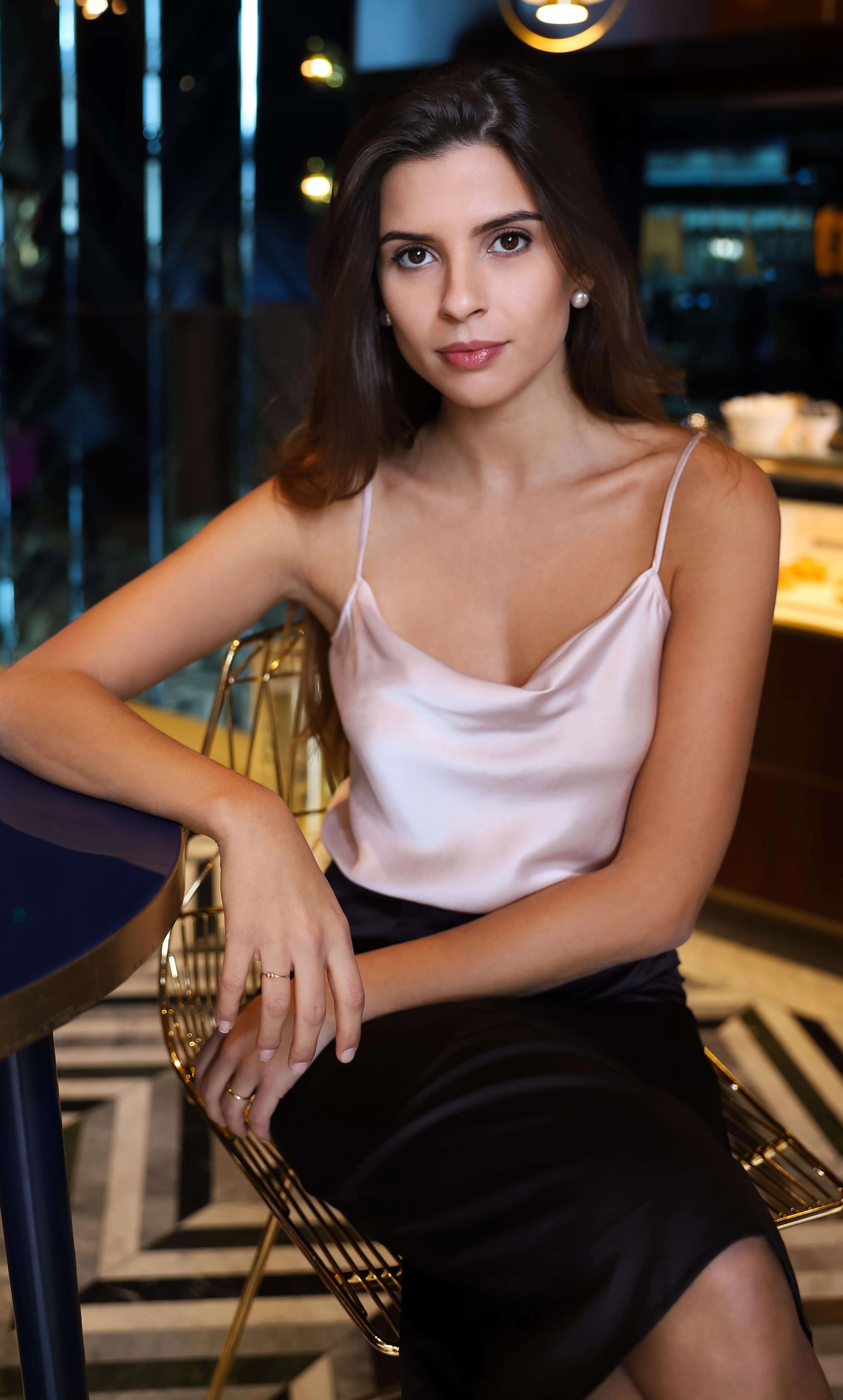 Capri Luxe Silk Cami – Elegant Satin Draped Tank Top