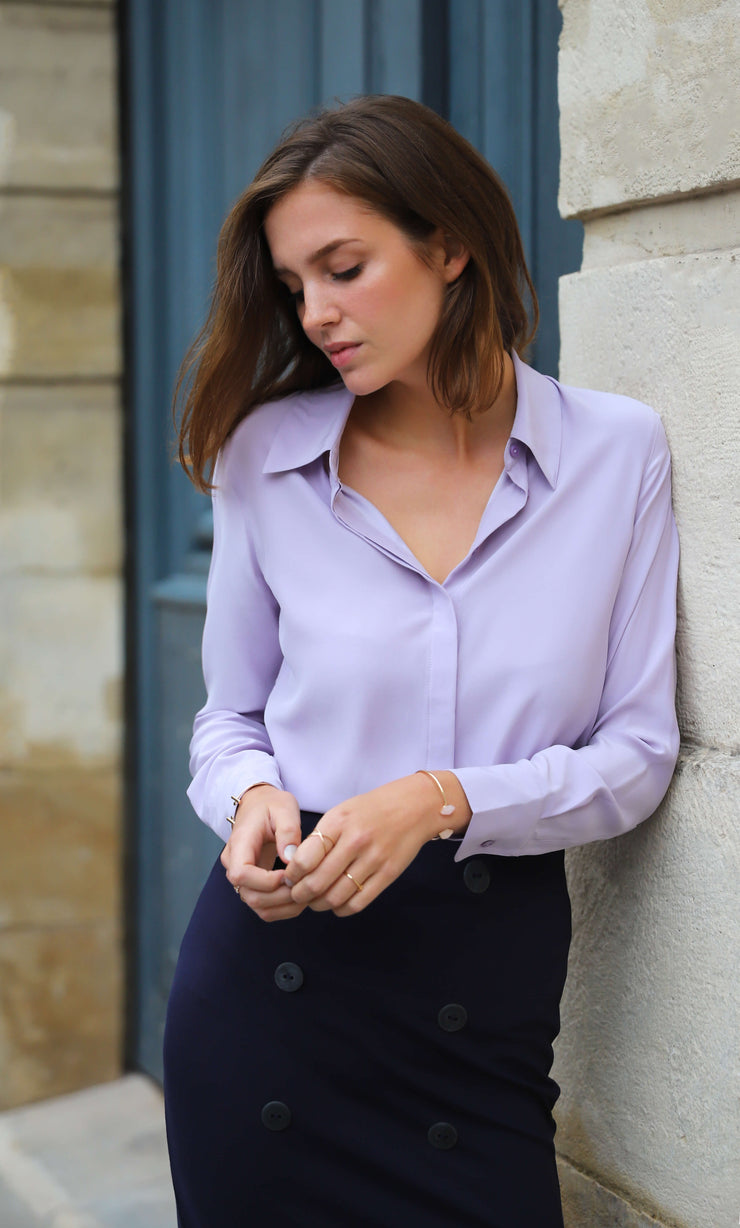 Luxury Silk Satin Blouse for Women