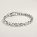 925 Sterling Silver Moissanite Tennis Bracelet – Luxury Sparkle That Rivals Diamonds