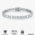 925 Sterling Silver Moissanite Tennis Bracelet – Luxury Sparkle That Rivals Diamonds