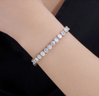 925 Sterling Silver Moissanite Tennis Bracelet – Luxury Sparkle That Rivals Diamonds