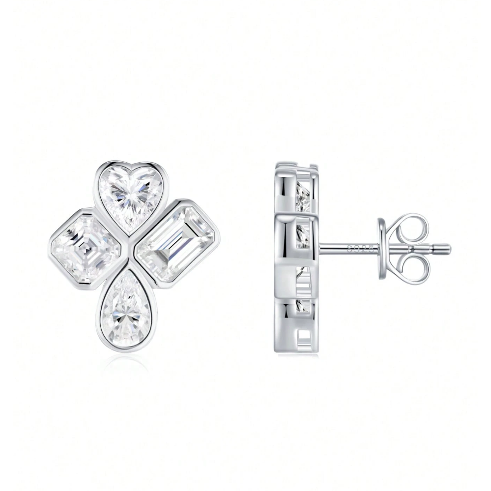 925 Sterling Silver Moissanite Earrings – Minimalist Luxury That Dazzles