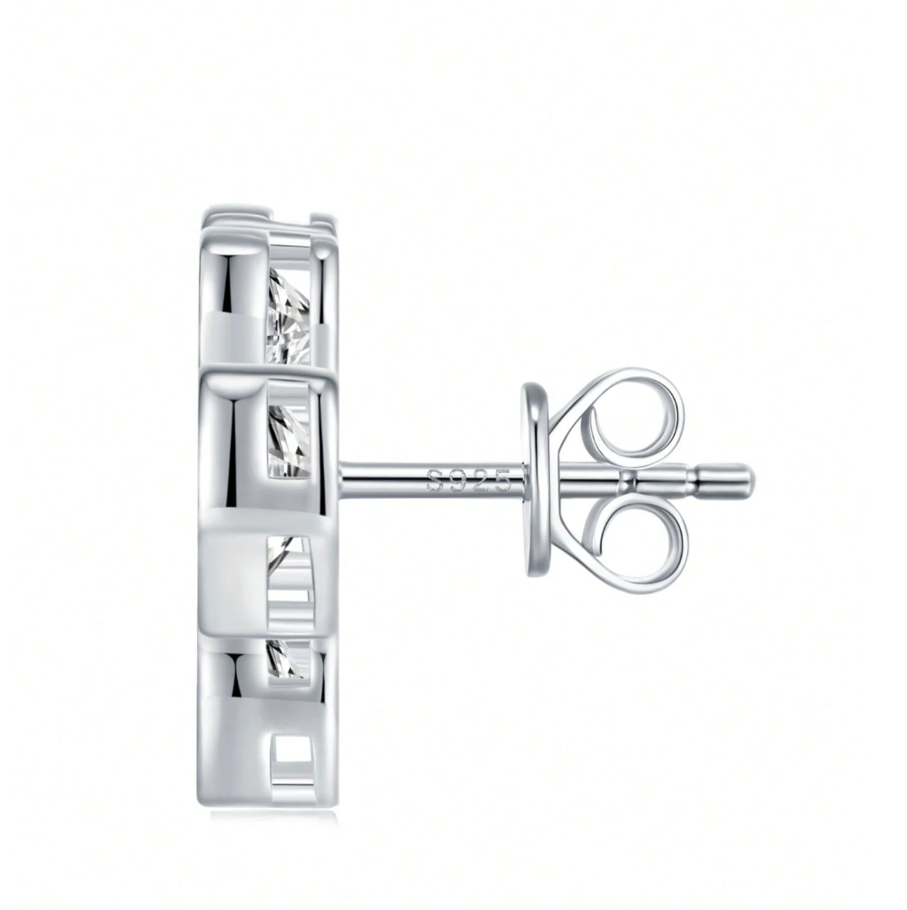 925 Sterling Silver Moissanite Earrings – Minimalist Luxury That Dazzles