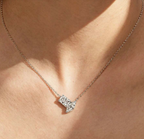 925 Sterling Silver Toi Et Moi Moissanite Pendant Necklace – 3.0ct D Color VVS1
