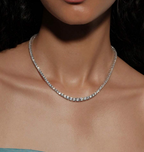3mm Hip-Hop Pavé Diamond Tennis Necklace – Luxury 925 Sterling Silver Choker