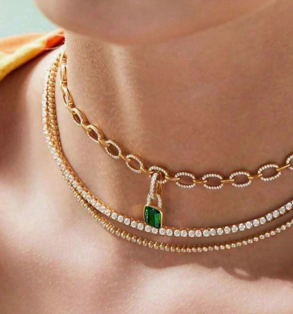 3mm Hip-Hop Pavé Diamond Tennis Necklace – Luxury 925 Sterling Silver Choker