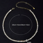 3mm Hip-Hop Pavé Diamond Tennis Necklace – Luxury 925 Sterling Silver Choker