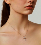 1CT Moissanite Cross Necklace in 925 Sterling Silver – Timeless Faith & Luxury Sparkle