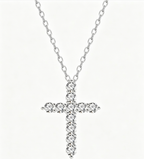 1CT Moissanite Cross Necklace in 925 Sterling Silver – Timeless Faith & Luxury Sparkle