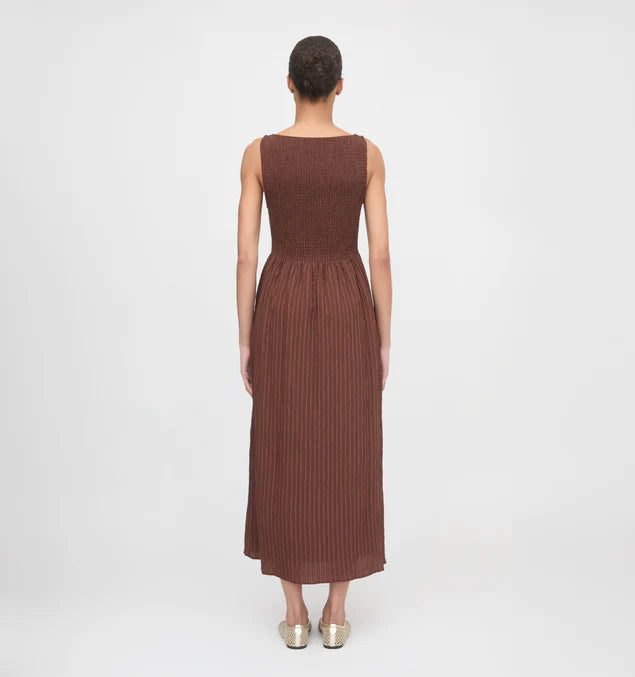 Women’s Smocked Midi Dress – Elegant Sleeveless Summer Dress