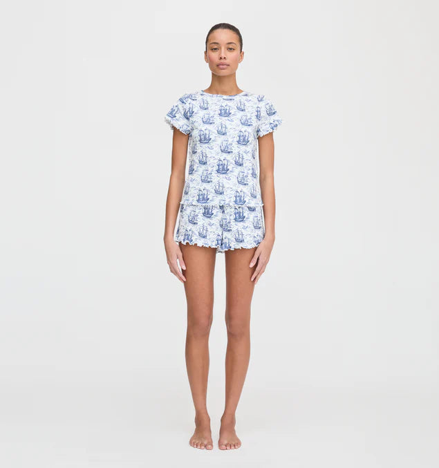 Nina Ice Oxygen Stripe Home Pajama Set | Two-piece Set with a Sense of Luxury and Laziness