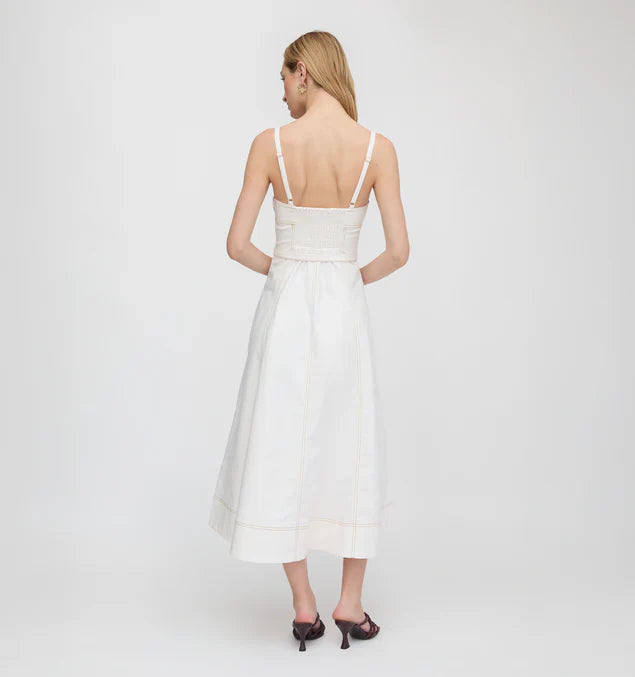 Women’s Off-Shoulder Smocked Midi Dress – Elegant Plaid Dress