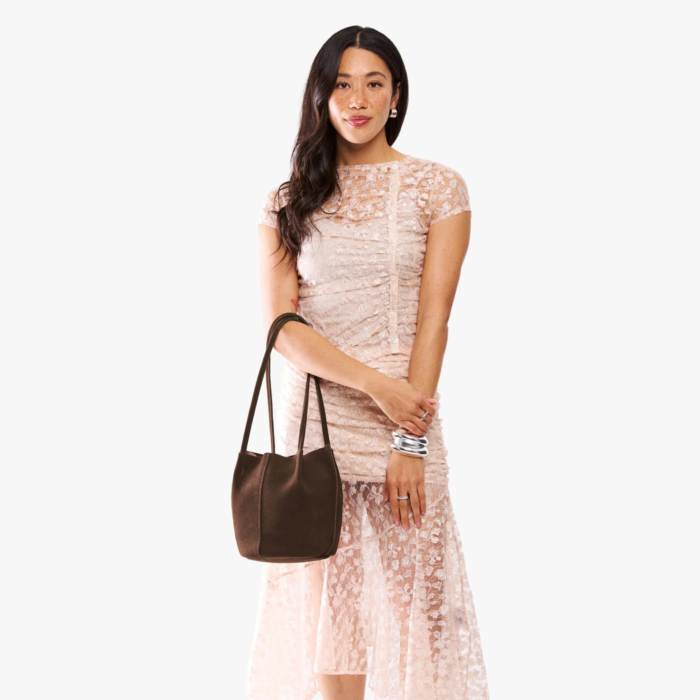 Classic Leather Bucket Bag for Women – Lightweight Shoulder Tote Purse, Everyday Leather Handbag with Spacious Interior