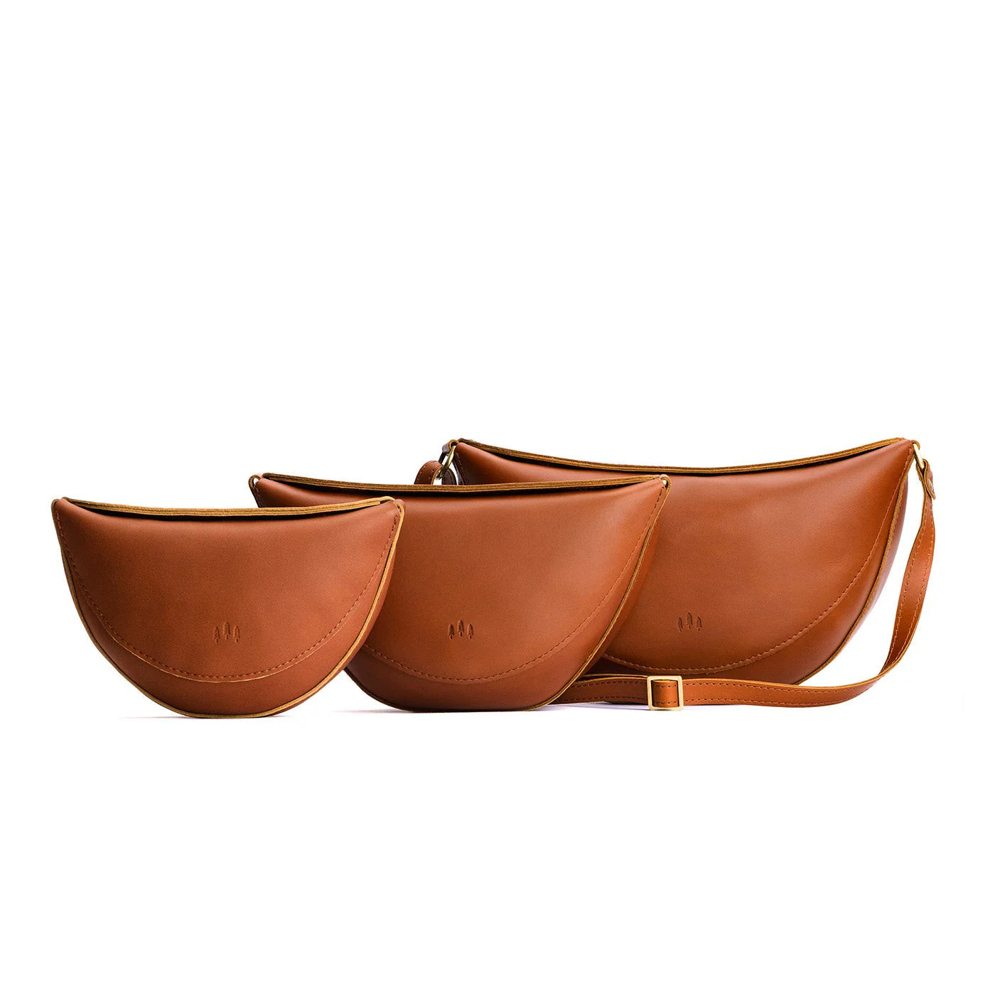 Women’s Leather Sling Bag – Minimalist Crescent Crossbody Bag